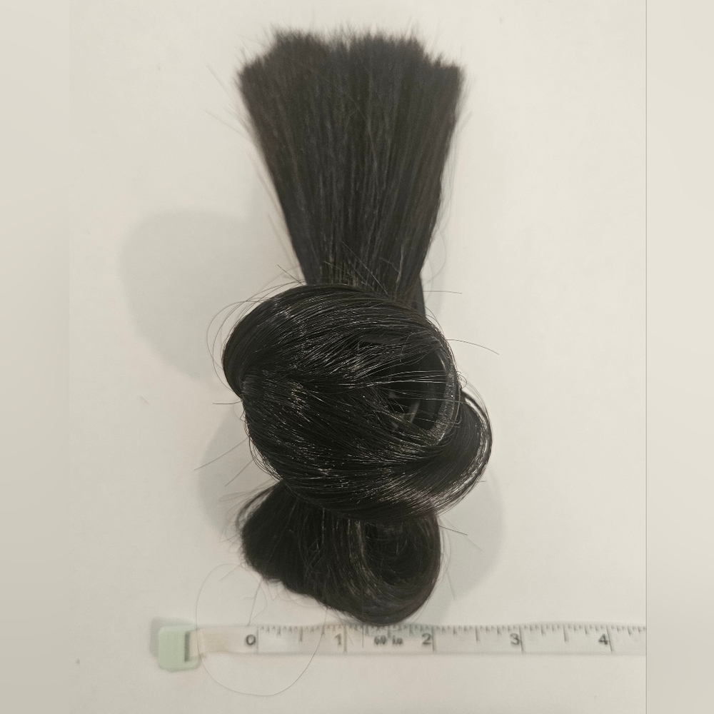 NEW Black Women's Hair Bun Extension Clip Seamless Low Knot - Picture 7 of 7